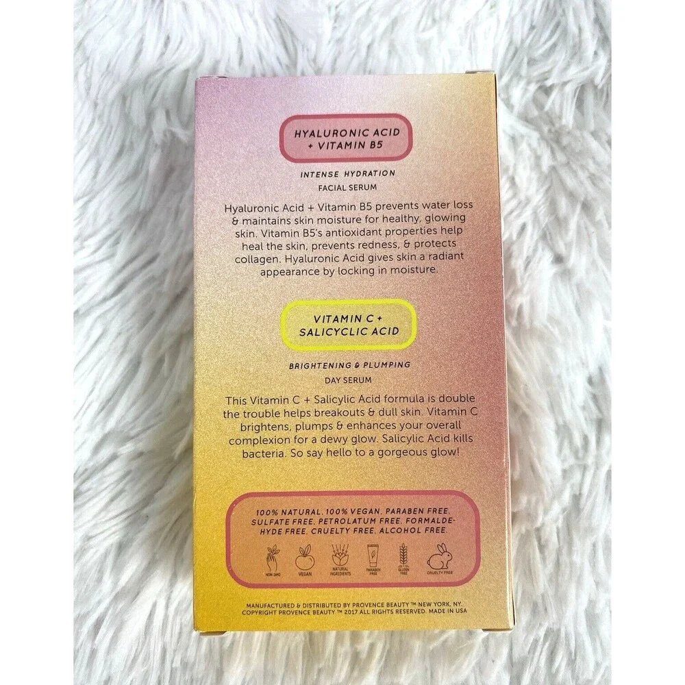 Provence Beauty Natural Vegan Glow Brighter Serum Treatment System Hyaluronic